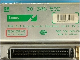 ABS Control unit Opel GM 90-386-502 Hella 5SD-006-868-00 Lucas 32061058-02/03 32061058-02 / SW COT7089A (out of stock)