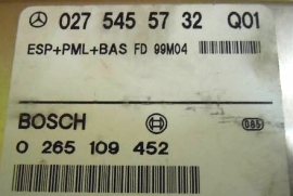 ESP+PML+BAS Control unit Mercedes A 027-545-57-32 Bosch 0-265-109-452 K01 Q01 Q02 A 0275455732 / Q01 (out of stock)