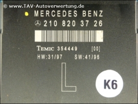 Tuer-Steuergeraet Mercedes-Benz A 2108203726 Temic 354449 K5 K6 (K6) HW:31/97 SW:41/96 (ausverkauft)