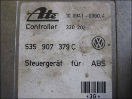 Klicken um zu vergrößern ABS Steuergeraet VW 535907379C Ate 10.0941-0300.4 330202