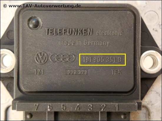 Schaltgeraet Audi Seat VW 191905351B Telefunken electronic