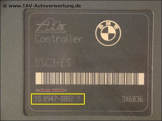 Abs Dsc Dsc3 Es Hydraulic Unit Bmw 34 51 1 166 037 Ate