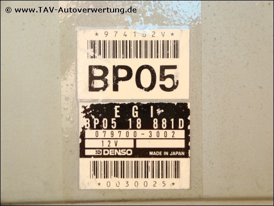 EGI Engine control unit Mazda BP05-18-881D BP05 Denso 0797003002 323 ...