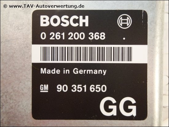 Motor-Steuergeraet GM 90351650 GG Bosch 0261200368 26RT3446 Opel Omega ...