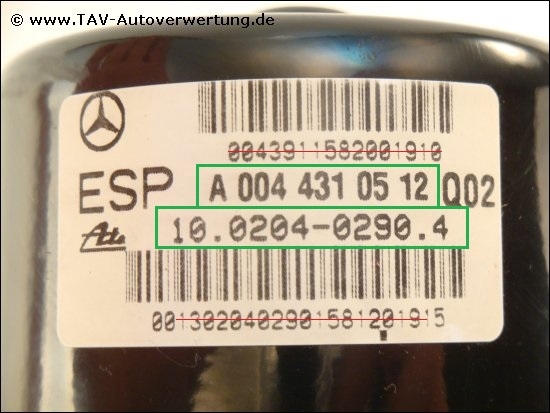 Ошибка esp мерседес w203