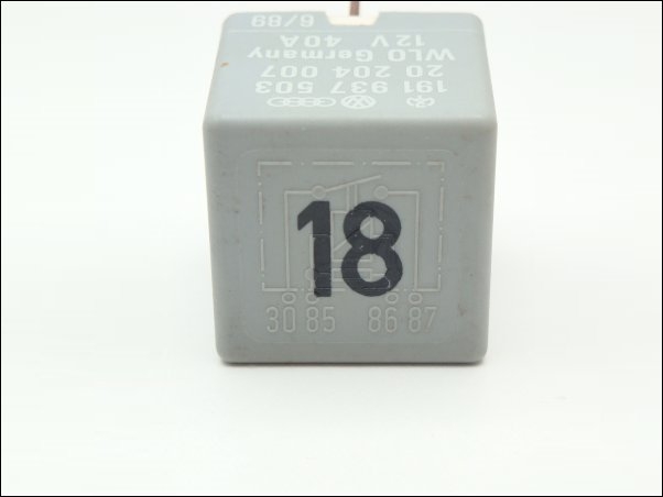 Relais Automobile 1 Pièce N° 18, 191937503, Compatible Avec