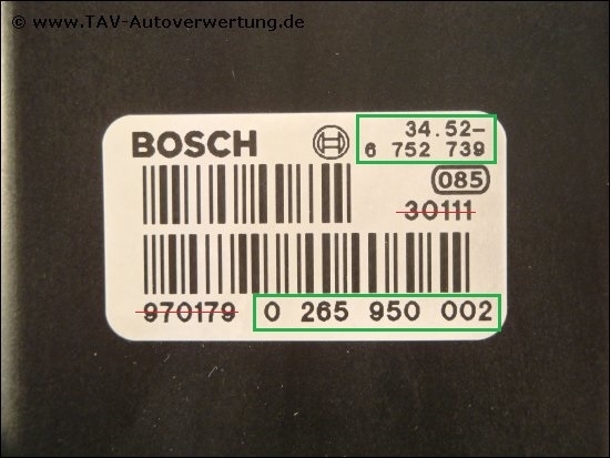 BMW ABS Steuergerät Bosch E38 E39 34 51 6 758 970 