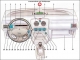 Dash board speedometer 77-00-426-644-E VDO 631-230-001-007 Renault Twingo Central display 7711-368-797