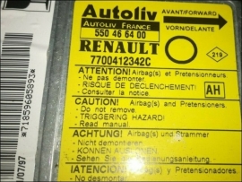 Airbag Steuergeraet 7700412342C Autoliv 550466400 AH Renault Twingo