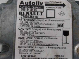 Airbag Steuergeraet 7700436418  Autoliv 550548400 AM Renault Megane