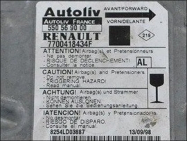 Air Bag control unit 7700-418-434-F Autoliv 550-56-90-00 AL Renault M?gane Sc?nic
