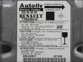 Air Bag control unit 7700-436-419 Autoliv 550-56-90-00 AM Renault M?gane Sc?nic