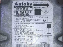 Air Bag control unit 7700-436-419-A Autoliv 550-56-90-00 AN Renault M?gane Sc?nic