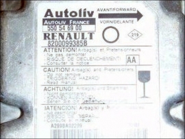 Air Bag control unit 8200-099-385-B Autoliv 550-54-69-00 AA Renault Twingo