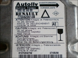 Airbag Steuergeraet 7700429613B AE Autoliv 550629600 Renault Laguna