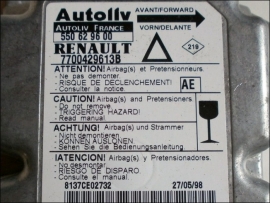 Air Bag control unit 7700-429-613-B AE Autoliv 550-62-96-00 Renault Laguna