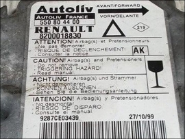 Air Bag control unit 8200-018-830 AK Autoliv 550-80-44-00 Renault Laguna