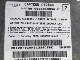 Airbag Steuergeraet Matra 6025313596F 5WK42851 90T007001 Renault Espace III