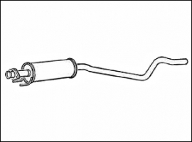 NEW! Silencer middle Opel GM 90-353-365 8-52-908 Astra-F 2.0 GSI