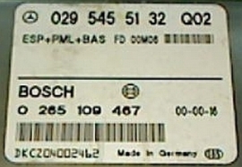 ESP+PML+BAS Control unit Mercedes A 029-545-51-32 Bosch 0-265-109-467 Q01 Q02 A 0295455132 / Q02 (out of stock)