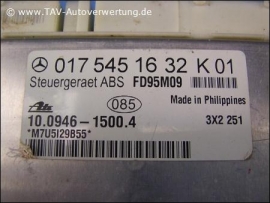ABS Steuergeraet Mercedes A 0175451632 Ate 10.0946-1500.4 K01 K02 A 0175451632 K01 (ausverkauft)