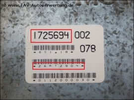 DME Engine control unit Bosch 0-261-200-156 BMW 1-718-519 1-725-694 1-729-708 1725694 / 26RT2904