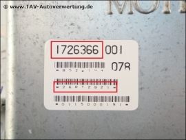 Motor-Steuergeraet DME Bosch 0261200173 BMW 1726366 1730575 1726366 / 26RT2921 (ausverkauft)