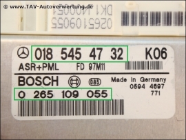 ASR+PML Control unit Mercedes A 018-545-47-32 Bosch 0-265-109-055 K05 K06 A 0185454732 / K06 (out of stock)